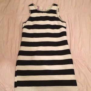 Classy black and white stripes dress.